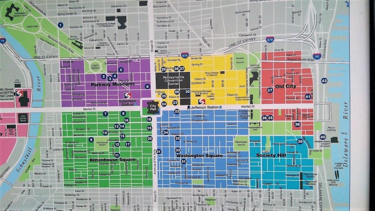 térkép center city-Philadelphia