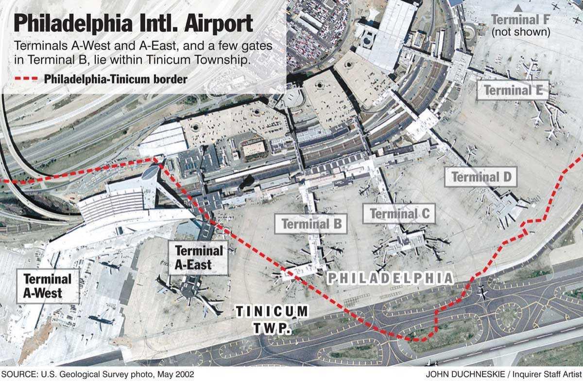 Philadelphia nemzetközi repülőtér térkép