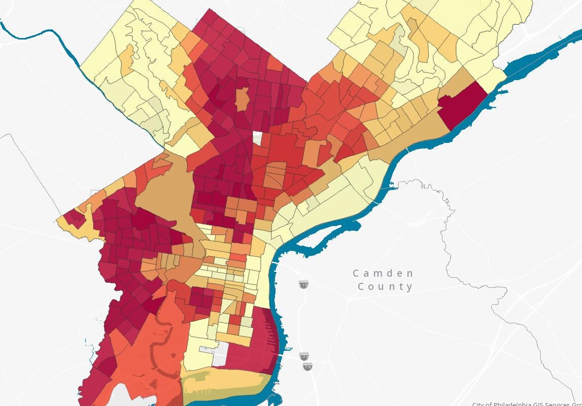 biztonsági térkép Philadelphia
