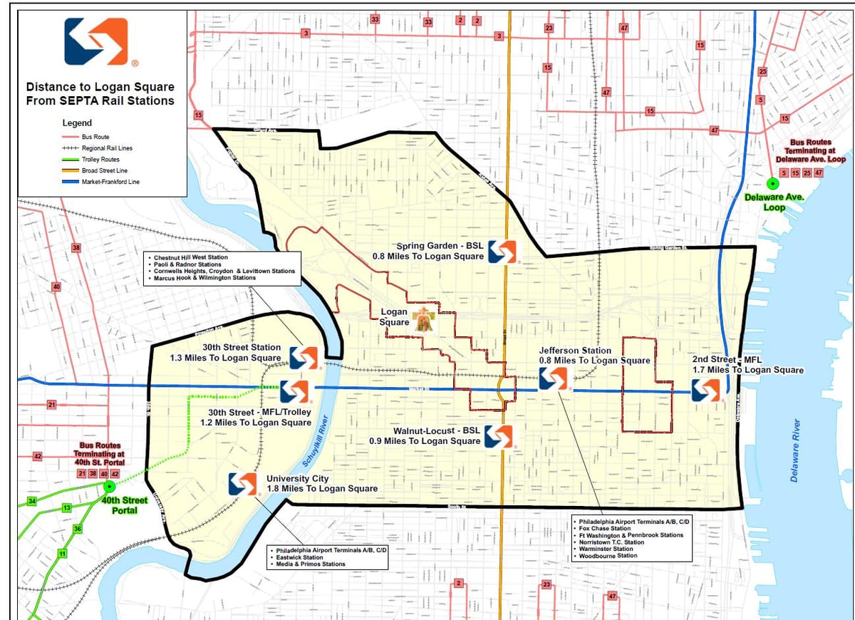 busz térkép Philadelphia