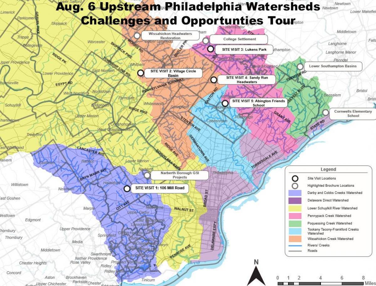 térkép Philadelphia külvárosában