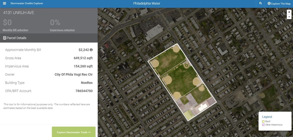 térkép Philadelphia stormwater 