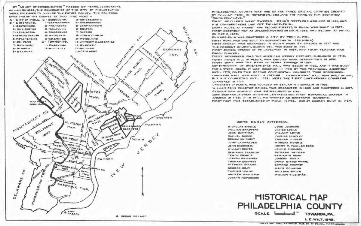 Philadelphia megye térkép