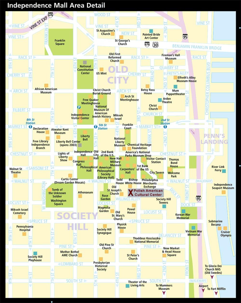 térkép történelmi Philadelphia
