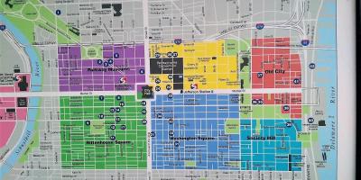 Térkép center city-Philadelphia