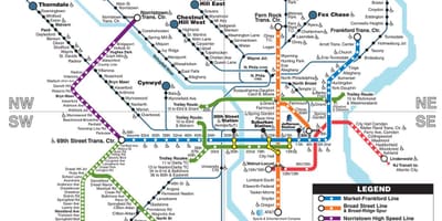 Térkép Phila metró