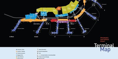Philadelphia airport gazdaság parkolás térkép