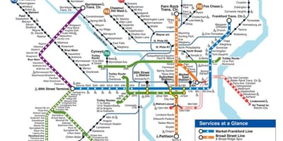 Térkép Philadelphia a föld alatt
