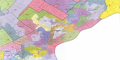 Philadelphia tanács kerületi térkép