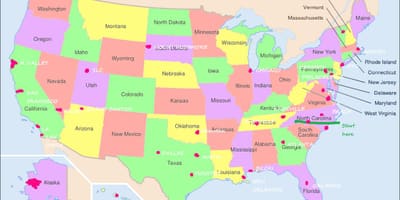Usa térkép Philadelphia