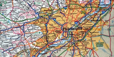 Térkép Philadelphia pa
