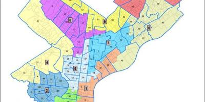 Ward térkép Philadelphia