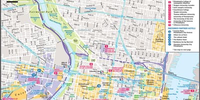 Philly-idegenforgalmi térkép