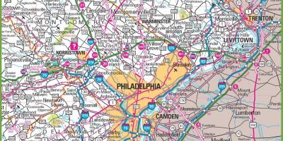 Philadelphia terület térkép
